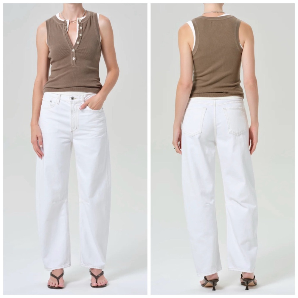 Citizens Of Humanity Miro Relaxed Jean Barrel Soft White Ivory Size 31